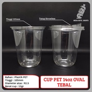 14 oz thick oval PET plastic Cup 14 oz thick oval PET plastic Cup/