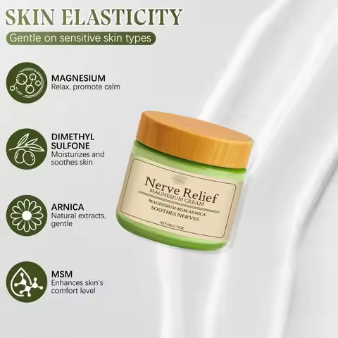 with MSM and Arnica Natural Magnesium Cream for Soothing Relief Relaxation Body Care Cream Mild Ingr