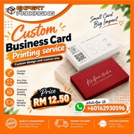 Custom Name Card | Business Card | Thank you card | Loyalty Card Printing (NO Design) 2 Sides Print