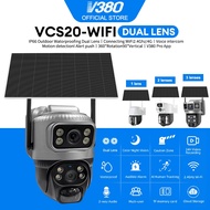 V380 Pro Solar outdoor cctv camera Wireless Dual lens Waterproof 360 1080P IP Security Cameras 4G Si