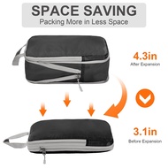 4 Set Ultralight Packing-Cubes Compression Packing-Cubes Polyester Travel Bags for Carry on Suitcase