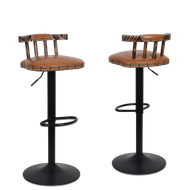 2 ชิ้น เก้าอี้บาร์ นั่งสบาย เก้าอี้บาร์สูง ไม้ เก้าอี้บาร์ปรับระดับได้ Industrial Retro Large Bar Stool【Upgraded Large Style】 เก้าอี้บาร์  360 องศา หมุนได้