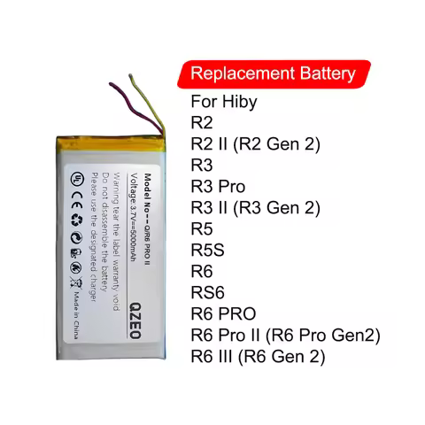 Replacement Battery For Hiby R2 II R2II R3 III R3III R3 R4 R5 R5S R6III R6 PRO Gen2 Gen 2 3 RS6 Musi