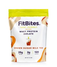 Boba Tea Protein Whey Protein Isolate (Brown Sugar Milk Tea), 5.9g BCAAs, Gluten Free, Zero, Sugar, 