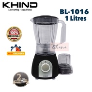 KHIND BL1016 BLENDER 1.0L WITH DRY MILL GRINDER/ BL-1016 PENGISAR BALANG BLENDER MIXER JUG  搅拌机/ REP