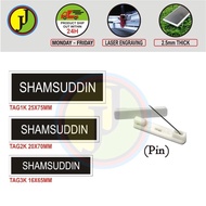 Name tag with pin ~ tag nama sekolah/tag nama cikgu/tag nama kakitangan kerajaan/tag penjawat awam