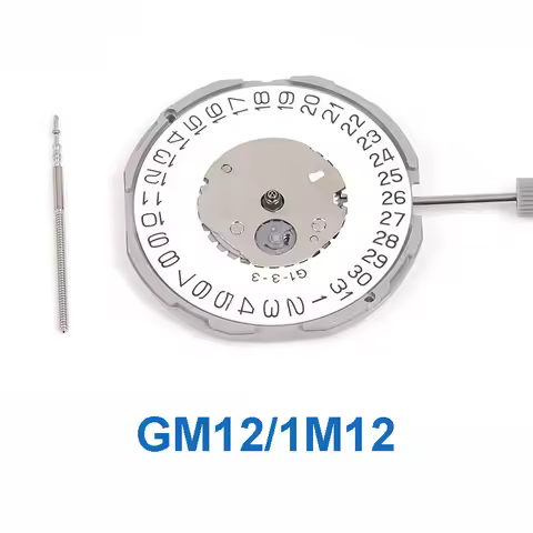 Movement Fit For MIYOTA GM12 LTD Quartz Watch Movement Date at 3' / 6' Replace gm12 With Stem Replac