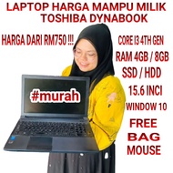 LAPTOP TOSHIBA B554 CORE I3 4TH MAMPU MILIK LIKE NEW