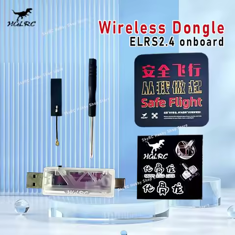HGLRC Wireless Dongle ELRS 2.4GHz onboard - TBS CRSF Radio Transmitter Compatible FPV RC Simulator A