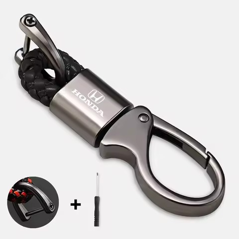 1Pc Zinc Alloy Carabiner Keychain for Honda Civic CRV Accord Fit Jazz HRV Vezel City Odyssey Stepwgn