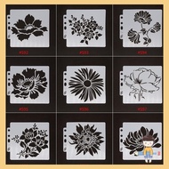 SA Large Flower Stencil Template Reusable Plastic Painting Template for Wood Glass