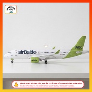 Airbus A220-300 Air Baltic Airplane Paper Model Assembly Kit 1/120 Scale High Quality Paper Material
