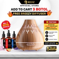 Ridz Pewangi Rumah Diffuser Oil 50ml | Beli 3 Free Breezy Diffuser Light Wood | Wangian Tahan Lama A
