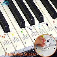 OPENMALL 88/61 Key Piano Colorful Stickers Transparent Detachable Music Decal Notes Notation Sticker