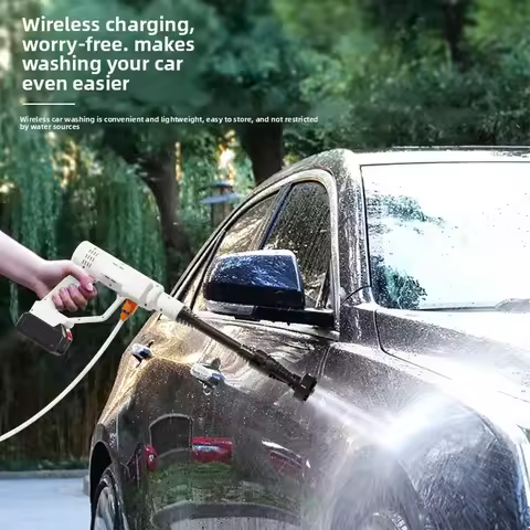 Durable Portable Car Washing Machine Wireless Washing Gun Lithium Battery High Pressure Car Washing 