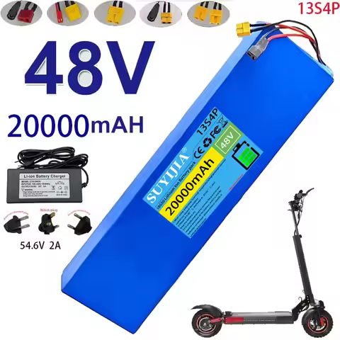 48V 20000mAh 20Ah 13S4P 18650 Lithium Battery with BMS Suitable for Kugoo M4/M4 Pro/Maximum Speed To
