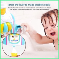 Bath Ice Cream Foam Maker Bubble Bathtub Toy for Bath Water Bathtub Toy with 4 Ice Cream Cones Bath Bubble Maker playsg