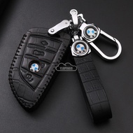 Crocodile Grain leather car key case cover remote Control holder key chain Blade smart key pouch cas