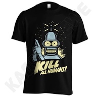 FUTURAMA T-SHIRT - 01 - LEGGA - BLACK SIZE S-XXL