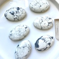 Natural Howlite Palm Stone Healing Energy Hope Stone Palmstone Stress Relief Flash Gemstone Decorati