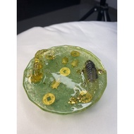 水晶滴胶奧根风水招财鱼盘 98mm Orgonite Feng Shui  Prosperity Fish Plate