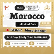 Morocco eSIM Data Roaming 1-10 Days Unlimited Data | High Speed Morocco | Instant Delivery