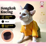 MaoH Adjustable Songkok Kucing Jantan Raya 2023 Black Hitam Baju Raya Melayu