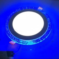 LED DOWNLIGHT 2 COLORS 18+6 WATT ROUND CENTRAL WHITE BLUE SIDE DOWN LIGHT PANEL 2 COLORS