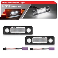 2PCs For Skoda Octavia MKII 1Z A5 Facelift Roomster 5J Octavia MKII Pre-Facelift Canbus Led License 
