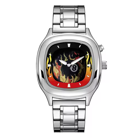 Snooker 8-ball Black ball Cool creative watch y2k ins style pointer digital dual display quartz watc