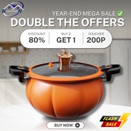 Nova Multi-functional Pumpkin-shaped Stew Pot 8L / Non-stick Soup Cooking Pot 3 in 1