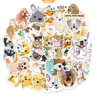 50 Sheets Pet Stickers Poodle Teddy, Bichon, Schnauzer Cute Cartoon Waterproof Luggage Motorcycle La