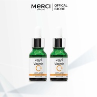 MERCI เซรั่มวิตซี เมอร์ซี่ สูตรลดปัญหาสิว Merci VITAMIN C+ ANTI-ACNE EXTRA BRIGHT SERUM 15 ml.