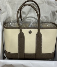 HERMES Mini garden party 23 花園包 vanille/etoupe (香草色 /大象灰)