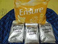 Exp.16/04/2026 Ensure เอนชัวร์ กลิ่นธัญพืช สูตรหวานน้อย แบ่งขาย 3 ซอง ซองละ 400 กรัม