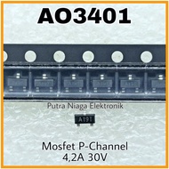 Mosfet A19T AO3401 SMD SOT23 Power Mosfet P Channel AO 3401 Marking Code A19T