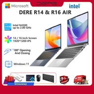 DERE Laptop R14/R16 AIR 12GB RAM 512GB SSD Laptop 14.1 16 Inch FHD Screen Laptop 11th Gen Intel Celeron N4500 180°Opening Laptop Windows 11 Pro Student Office Laptop Notebook Computer Laptop