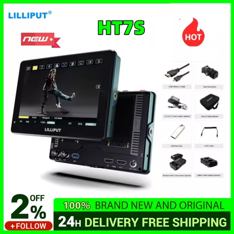 LILLIPUT HT7S 7 Inch 2000 Nits Ultra Brightness HDMI-Compatible Touch Screen Monitor 3G-SDI Input 3D