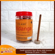 Incense Hio Wangi Savitri premium flora dhoop stick incense Mridaga 80 grams + holder