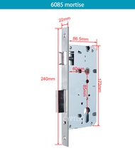 【Limited-time offer】 2885 3085 3585 4585 5085 5585 6085 size lock body mortise for smart aluminum do