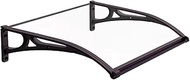 Modern Design Door Canopy Awning, Rain Shelter with Transparent Polycarbonate and Aluminium Frame, W