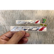 Embossed number stamp 150i silver i red 1:1 sharp embossed lettering (price 1 bag)