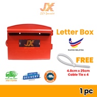 Red PVC Post Letter Box Red Plastic Mail Box Peti Surat Plastik Merah Mailbox Letterbox 信箱