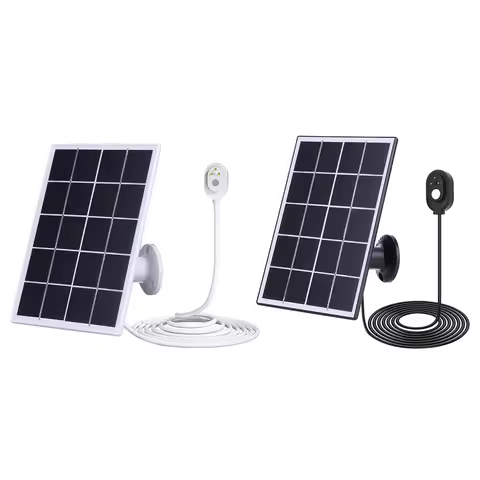 5V 10W Solar Panel Charger IP65 Waterproof Solar Panel 360° Adjustable Wall Mount for Arlo Ultra/Pro