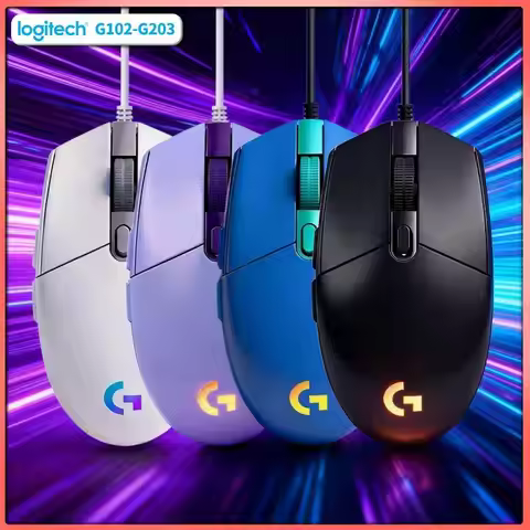 Logitech G102 Wired Gaming Mouse, HERO Sensor Technology, Mechanical Buttons, 6 Custom Keys for Game