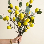 Fake Lemon Branches Decorative Space Decor Fresh Lemon Yellow Lemon Branches Restaurant Living Room 