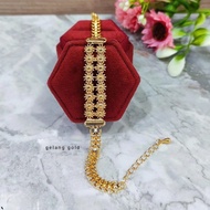 24k gold flower chain bracelet