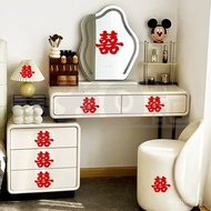 [Wedding Room Decoration] Happy Word Stickers New Room Bedroom Room Wardrobe Dresser Wedding Word St