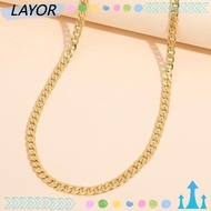 LAY Gold Plated Necklace, Metal Gold Plated 18K Gold Necklace, Stylish 18K Gold Multiple Sizes Gold Plated Bracelet Man's