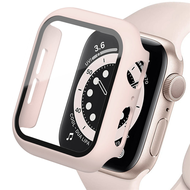 ฝาครอบกระจกเทมเปอร์สำหรับนาฬิกา Apple สาย9 8 7 6 SE 5 4เคส45มม. 40มม. 44มม. 42มม. 38มม. อุปกรณ์ป้องกันเคสหน้าจอ TPU แบบบางสำหรับ I Watch 9 8 7 6 SE 5 2 1